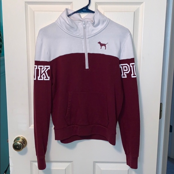 PINK Victoria's Secret Tops - Pink Half Zip Pullover
